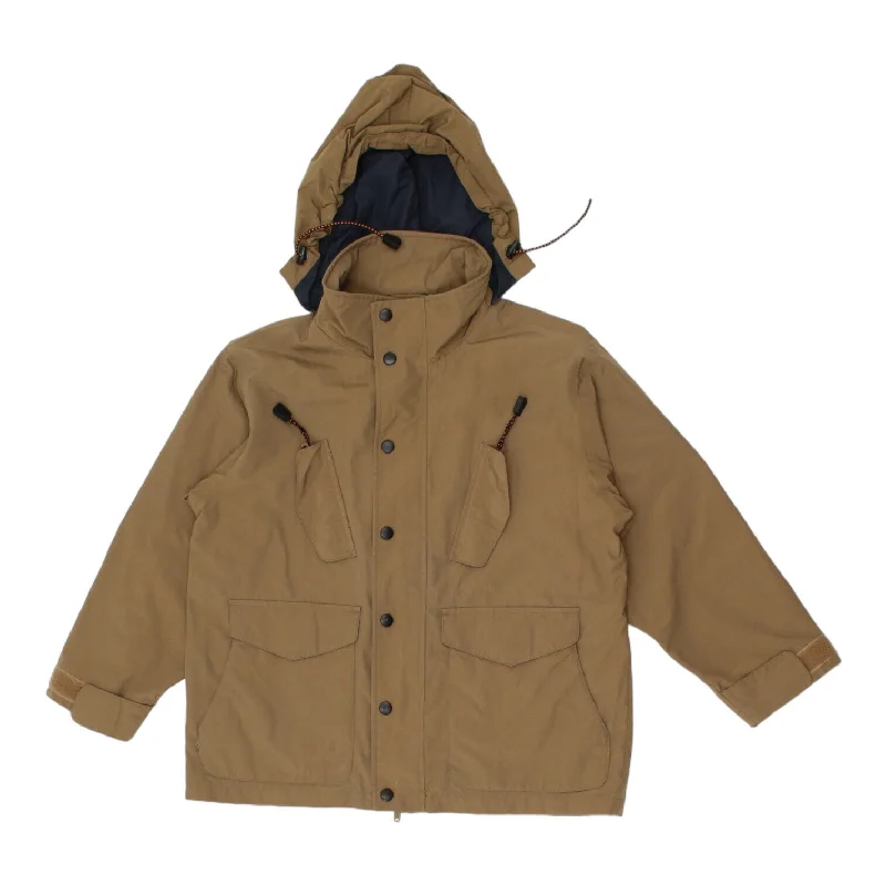 men's heavy-duty coats -Alberto Aspesi Kids Green Brown Hooded Jacket | Vintage High End Boys Designer