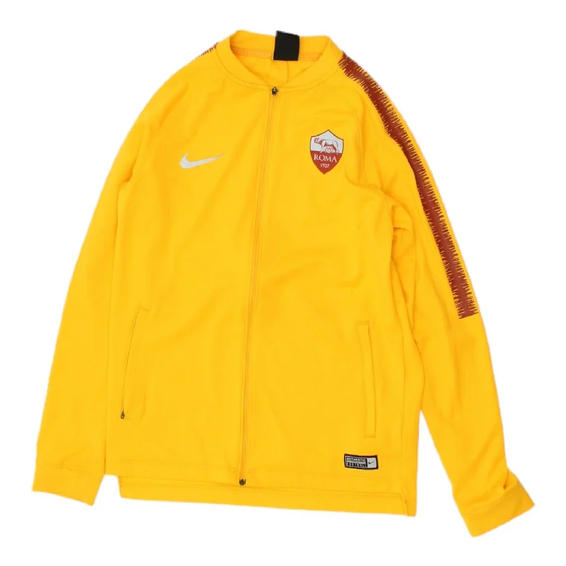 men's rugged jackets -AS Roma Nike Boys Yellow Training Jacket | Italian Football Kids Sportswear