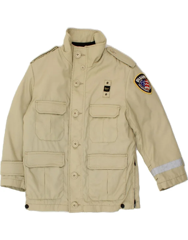 men's comfortable jackets -BLAUER Boys Utility Jacket 7-8 Years Beige