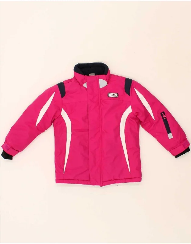 men's outdoor jackets -BRUGI Girls Ski Jacket 2-3 Years Pink Polyamide