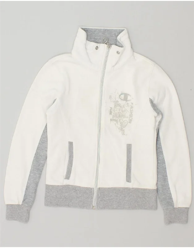 men's slim-fit jackets -CHAMPION Girls Graphic Tracksuit Top Jacket 7-8 Years Small White