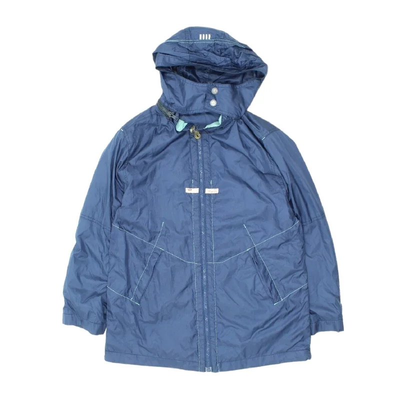 men's waterproof outdoor jackets -Diesel Delta Wing Boys Blue Reversible Hooded Jacket | Vintage Kids Designer