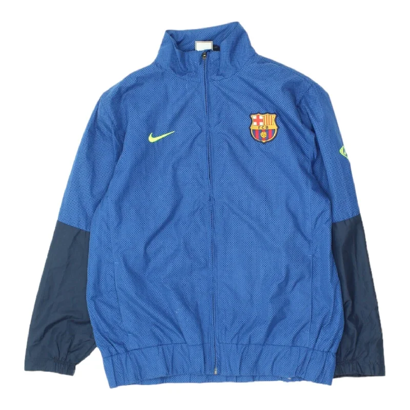 men's outdoor waterproof jackets -FC Barcelona Nike Boys Blue Training Jacket | Vintage Kids Football Sportswear