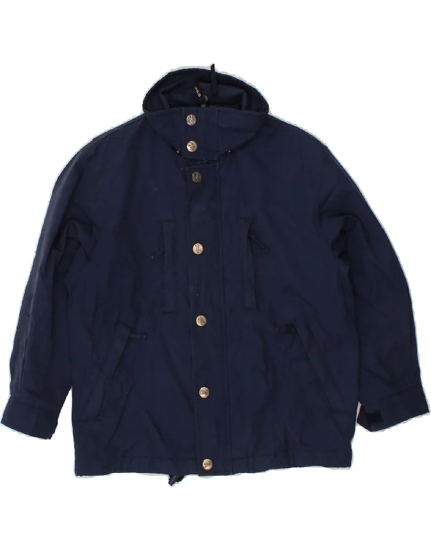 men's high-performance jackets -FILA Boys Windbreaker Jacket 8-9 Years Navy Blue Polyester