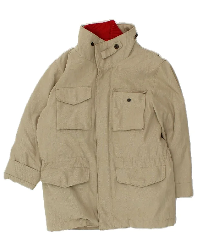 men's zippered jacket styles -GANT Boys Utility Jacket 3-4 Years XS Beige Polyester