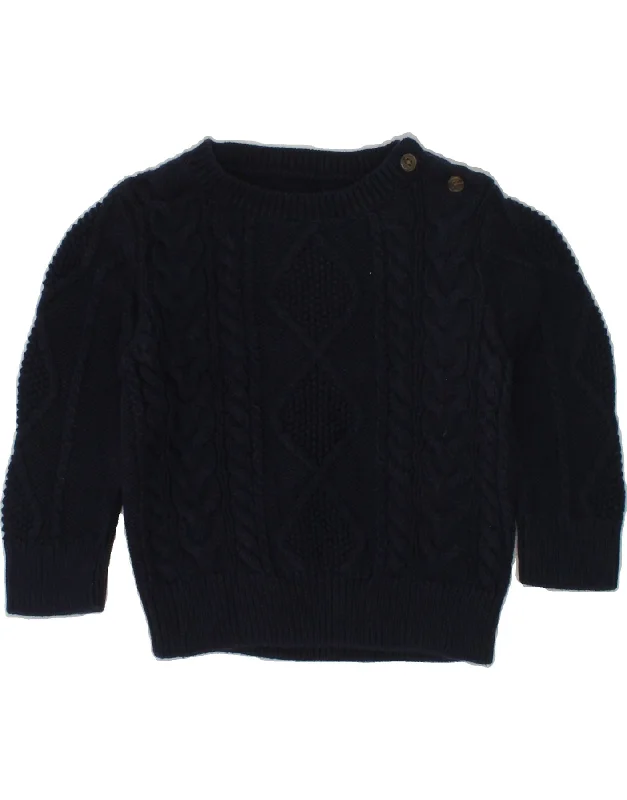 men's cardigan sweaters -GAP Baby Boys Crew Neck Jumper Sweater 12-18 Months Navy Blue Cotton