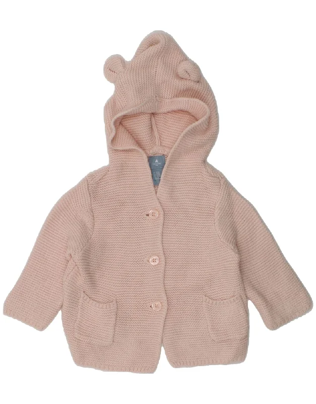 men's lightweight sweaters -GAP Baby Girls Hooded Cardigan Sweater 3-6 Months Beige Cotton