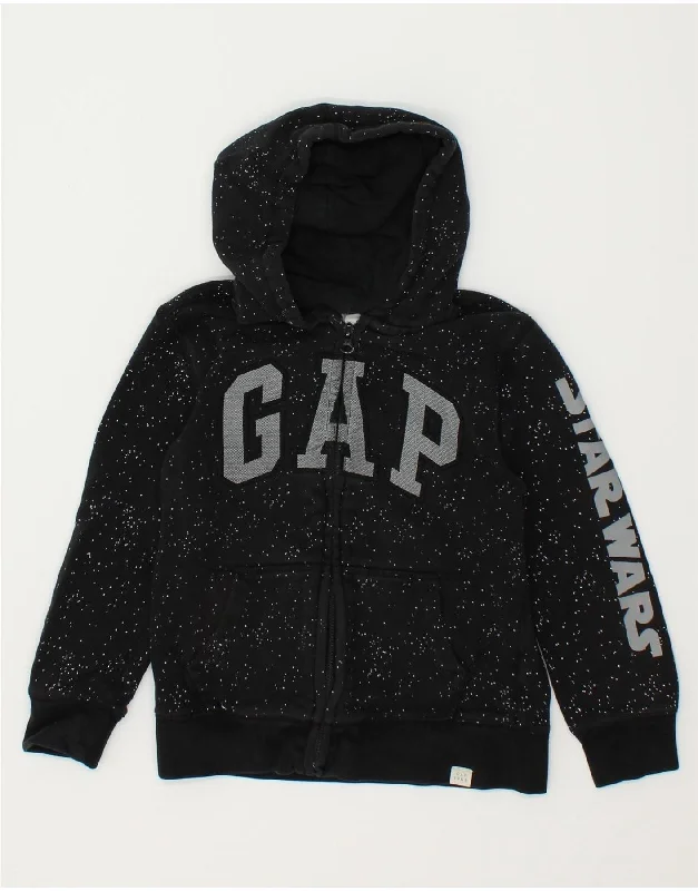 men's patterned sweaters -GAP Boys Star Wars Graphic Zip Hoodie Sweater 8-9 Years Small Black