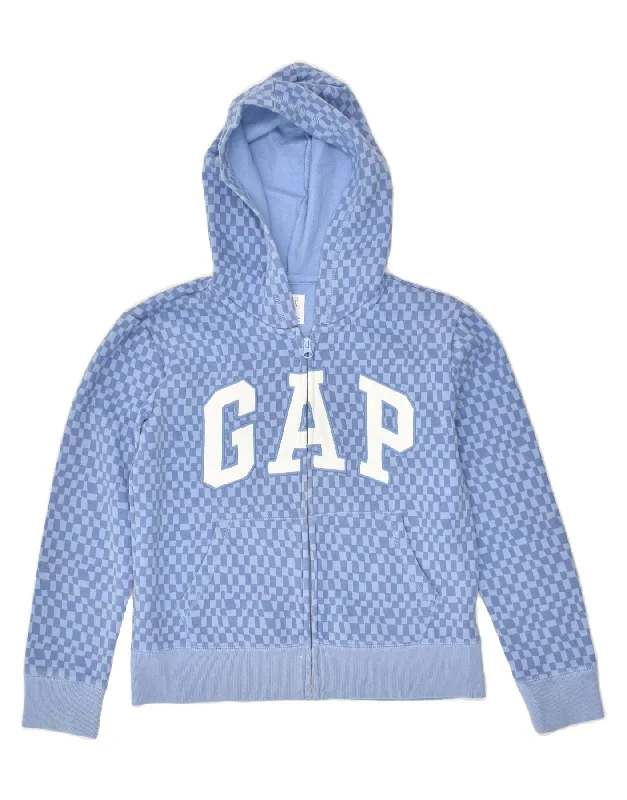 men's striped sweaters -GAP Girls Graphic Zip Hoodie Sweater 14-15 Years 2XL  Blue Geometric