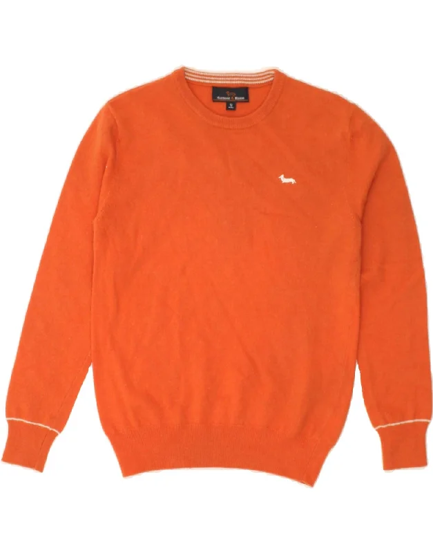 men's zip-up sweaters -HARMONT & BLAINE Boys Crew Neck Jumper Sweater 11-12 Years Orange Wool