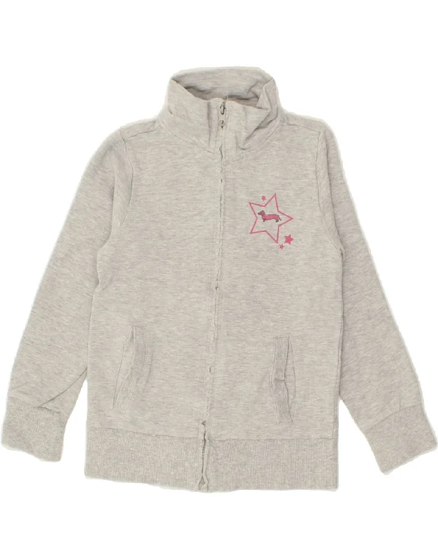 men's jacket for cold weather -HARMONT & BLAINE Girls Tracksuit Top Jacket 7-8 Years Large  Grey Cotton