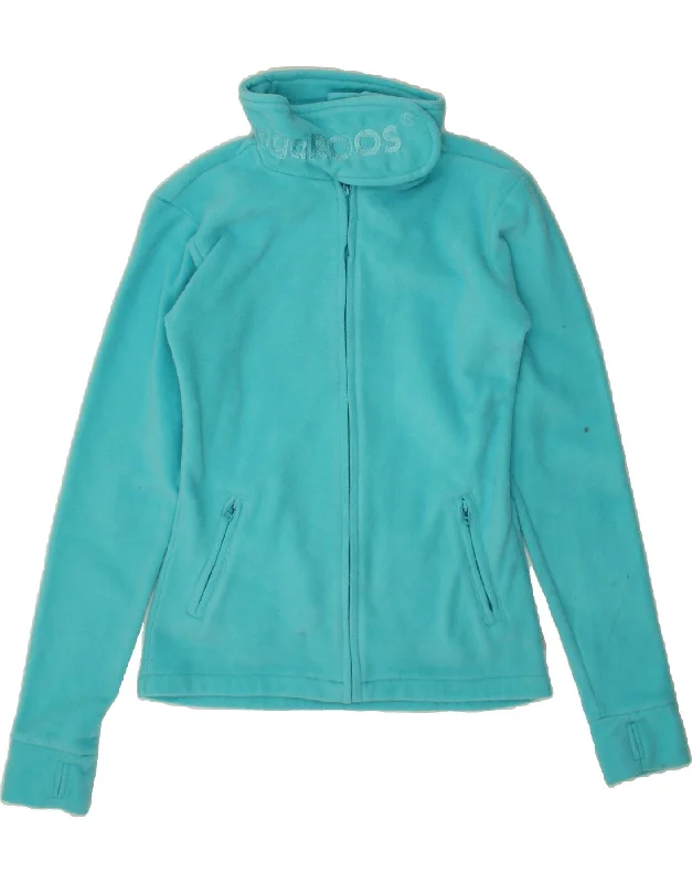 men's heavy insulated jackets -KANGAROOS Girls Graphic Fleece Jacket 14-15 Years Turquoise Polyester