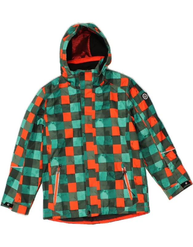 men's bomber jackets with patches -KILLTEC Boys Hooded Windbreaker Jacket 12-13 Years Multicoloured Polyester