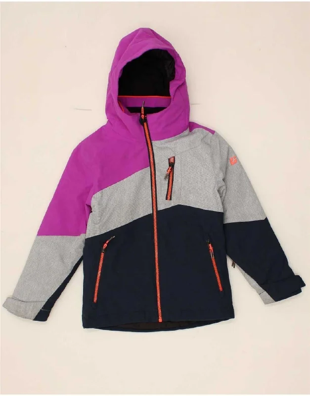 men's zippered jacket styles -KILLTEC Girls Hooded Windbreaker Jacket 7-8 Years Multicoloured