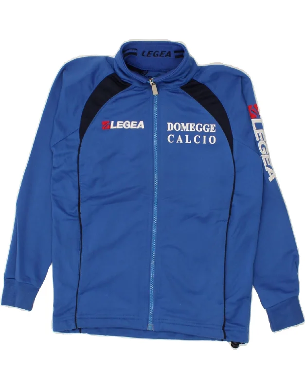 men's functional jackets -LEGEA Boys Graphic Tracksuit Top Jacket 8-9 Years 3XS Blue Polyester