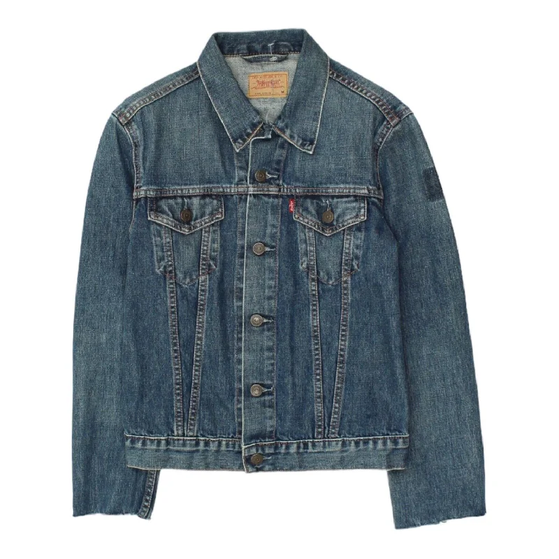 men's windbreakers -Levi's Girls Blue Denim Jean Jacket | Vintage Kids Designer Western Style VTG