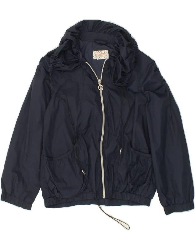 men's trench coats -LIU JO Girls Rain Jacket 7-8 Years Navy Blue Polyamide