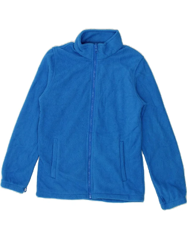 men's leather jackets -MOUNTAIN WAREHOUSE Boys Fleece Jacket 11-12 Years Blue Polyester