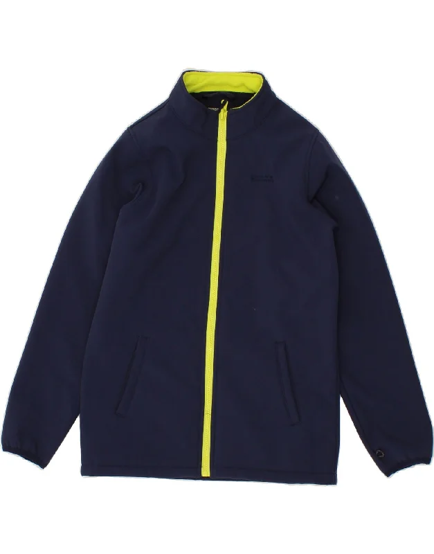 men's parka jackets -MOUNTAIN WAREHOUSE Boys Tracksuit Top Jacket 12-13 Years Navy Blue