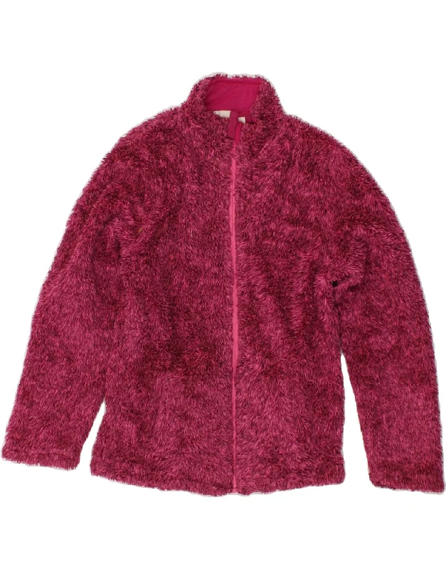 men's outdoor hiking jackets -MOUNTAIN WAREHOUSE Girls Fleece Jacket 7-8 Years Pink Polyester