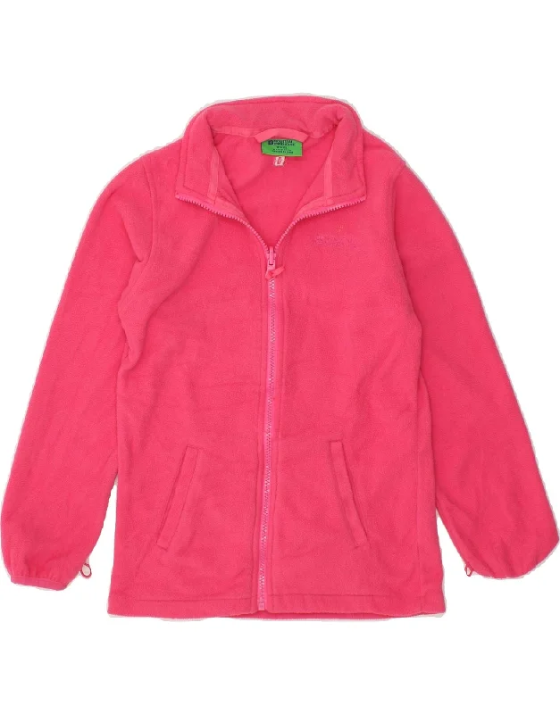 men's trench coats for winter -MOUNTAIN WAREHOUSE Girls Fleece Jacket 9-10 Years Pink Polyester