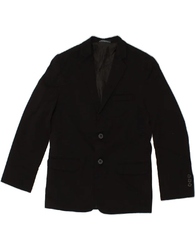 men's waterproof jackets -NAUTICA Boys 2 Button Blazer Jacket 11-12 Years Black Polyester