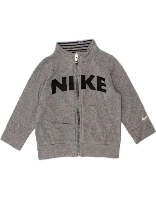 men's zip jackets for hiking -NIKE Baby Boys Graphic Tracksuit Top Jacket 6-9 Months Grey