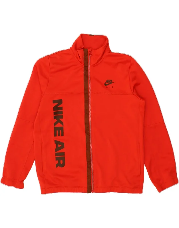 men's military jackets -NIKE Boys Graphic Tracksuit Top Jacket 13-14 Years XL Red Polyester