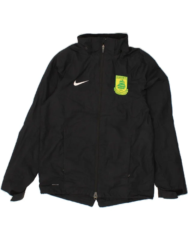 men's versatile jackets -NIKE Boys Rain Jacket 15-16 Years XL Black Polyester