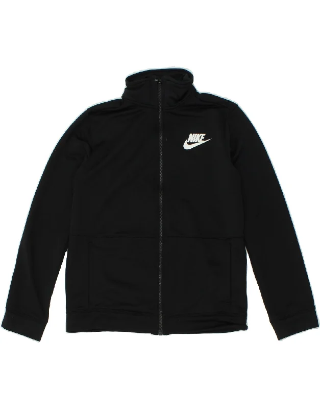 men's lightweight jackets -NIKE Boys Tracksuit Top Jacket 12-13 Years Large  Black Polyester