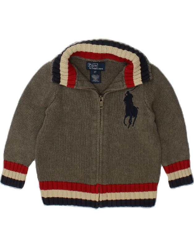 men's lightweight pullover sweaters -POLO RALPH LAUREN Baby Boys Cardigan Sweater 18-24 Months Grey Cotton