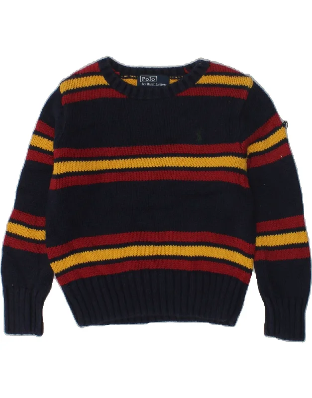 men's sweater for layering -POLO RALPH LAUREN Baby Boys Crew Neck Jumper Sweater 18-24 M Navy Blue