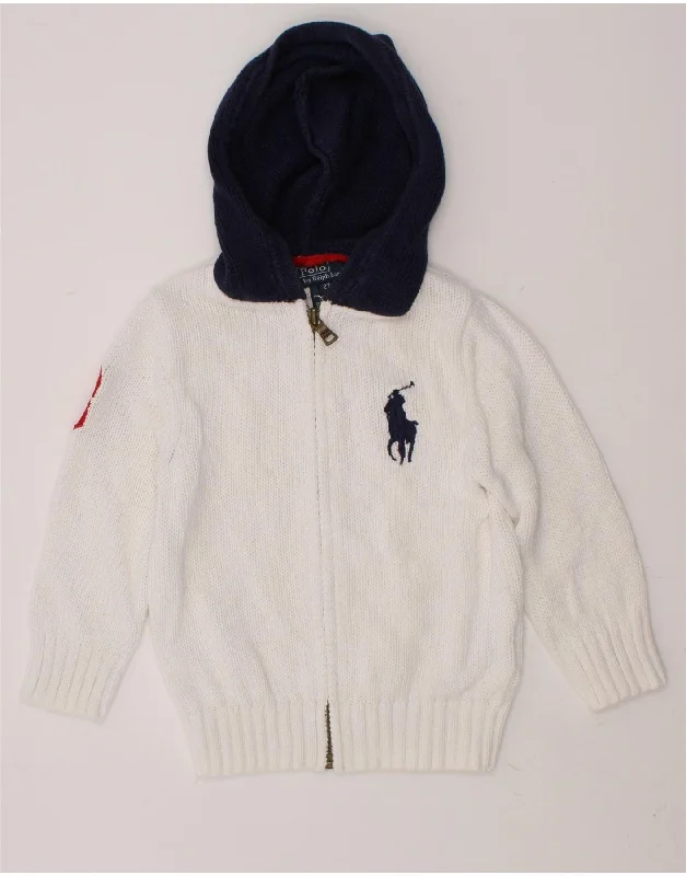 men's sweater for office -POLO RALPH LAUREN Baby Boys Hooded Cardigan Sweater 18-24 Months White