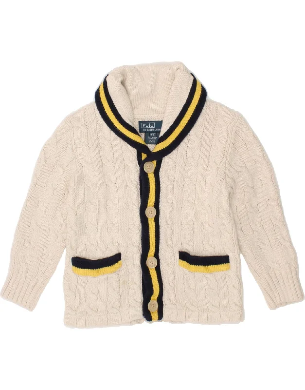 men's crewneck sweaters -POLO RALPH LAUREN Boys Cardigan Sweater 2-3 Years White