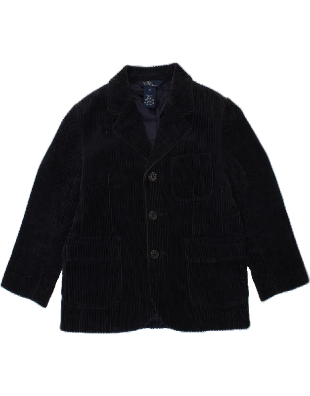 men's trench coats for winter -POLO RALPH LAUREN Boys Corduroy Jacket 4-5 Years Navy Blue Cotton