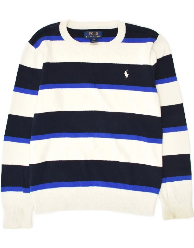 men's formal sweaters -POLO RALPH LAUREN Boys Crew Neck Jumper Sweater 10-11 Years  Navy Blue