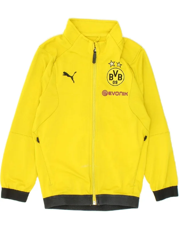 men's lightweight fashion jackets -PUMA Boys Graphic Tracksuit Top Jacket 7-8 Years Yellow