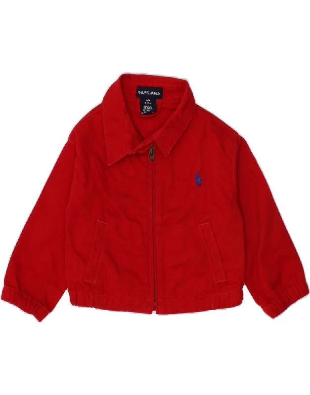 men's casual blazers -RALPH LAUREN Baby Boys Bomber Jacket 3-6 Months Red Cotton