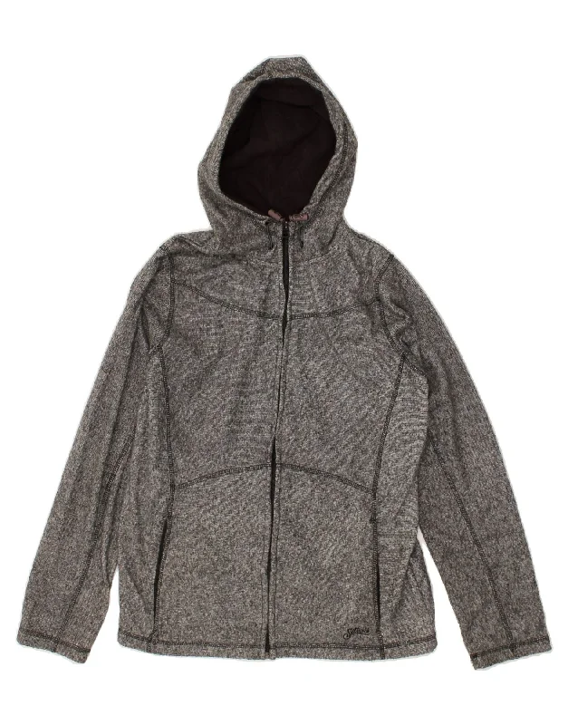 men's lightweight pullover sweaters -SALTROCK Boys Zip Hoodie Sweater 13-14 Years Grey Flecked Polyester