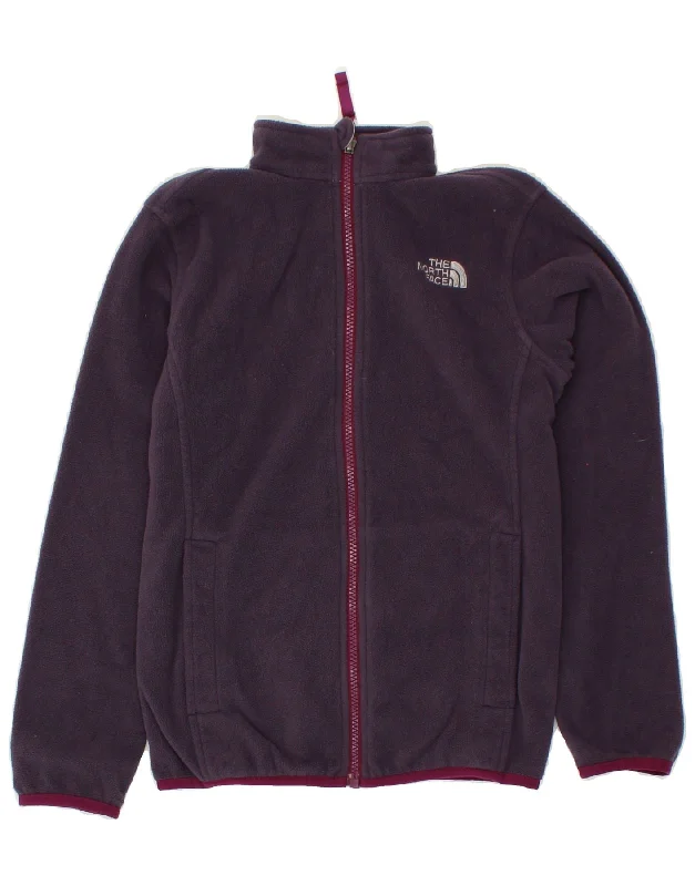 men's slim fit jackets -THE NORTH FACE Girls Fleece Jacket 10-11 Years Medium  Purple Polyester