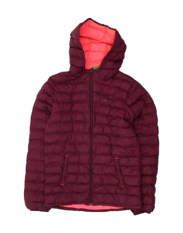 men's durable winter jackets -THE NORTH FACE Girls Hooded Padded Jacket 12-13 Years Maroon Polyester