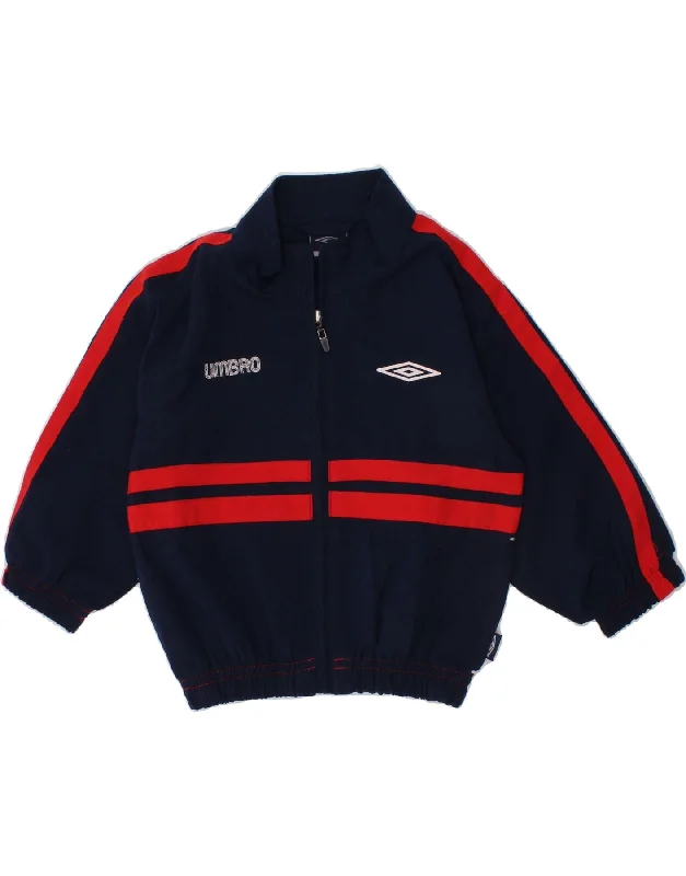 men's bomber jackets with patches -UMBRO Baby Boys Graphic Tracksuit Top Jacket 6-9 Months Navy Blue