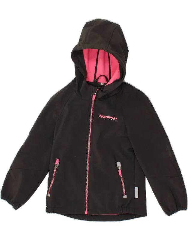 men's outdoor waterproof jackets -VINTAGE Girls Hooded Rain Jacket 7-8 Years Grey Polyester