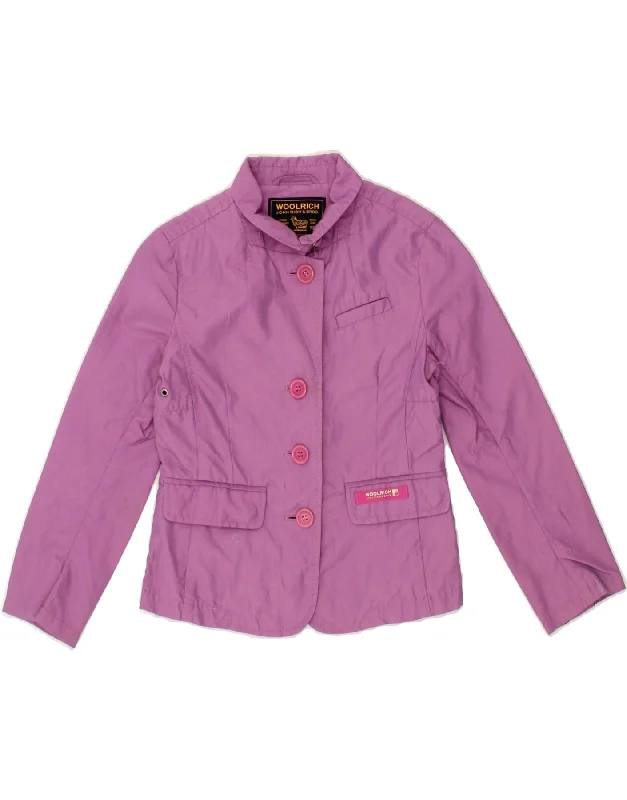 men's insulated jackets -WOOLRICH Girls Bomber Jacket 5-6 Years Purple Cotton